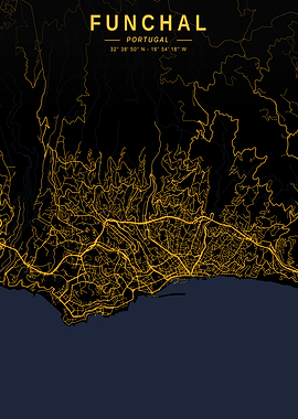 Funchal Golden City Map