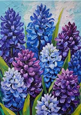Hyacinth Flowers Painting