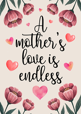 Endless Mother’s Love – Sentimental Floral Mom Wall Art Gift