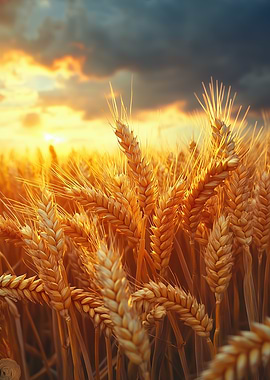 Golden Wheat Field at Sunset