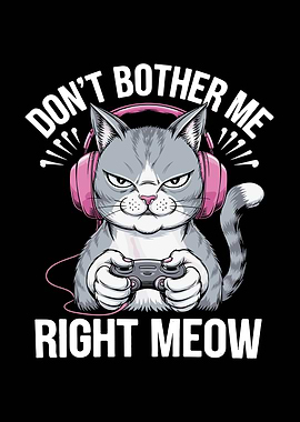 Gamer Cat with Headphones