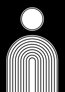 Minimalist Black and White Geometric Art