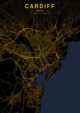 Cardiff Golden City Map