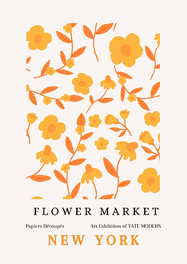 Flower Market Art Exhibition Poster