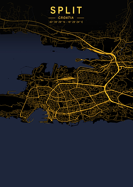 Split Golden City Map
