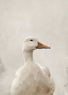 Elegant White Duck Portrait