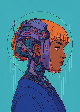 Cyborg Girl Portrait