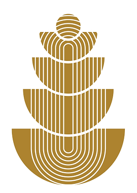 Abstract Geometric Golden Tower Illustration