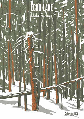 Echo Lake, Colorado Winter Forest