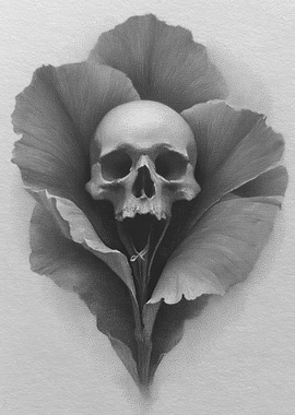 Skull In Flower