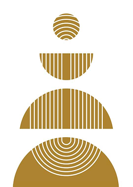 Abstract Geometric Shapes in Gold