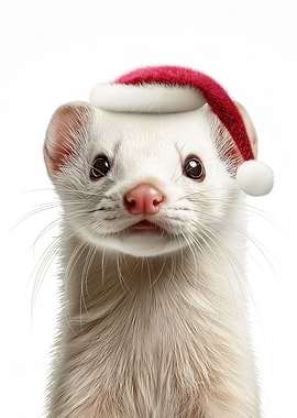 Festive Weasel Portrait