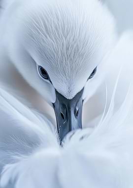 Close-up of a White Swan