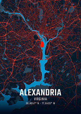 Alexandria Virginia City Map