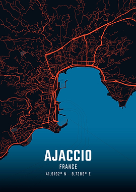 Ajaccio City Map