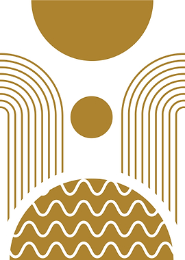 Abstract Geometric Shapes in Gold