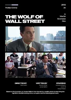The Wolf of Wall Street Movie Poster
