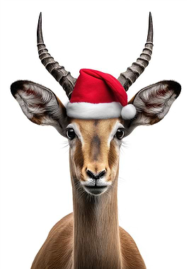 Festive Impala with Santa Hat