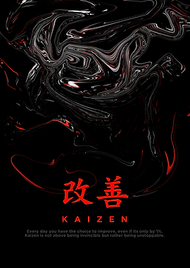 Kaizen - Japanese Word Art