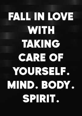 Self-Care Inspirational Text Art