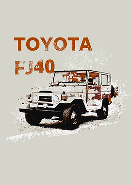 Toyota FJ40 Vintage Style Illustration