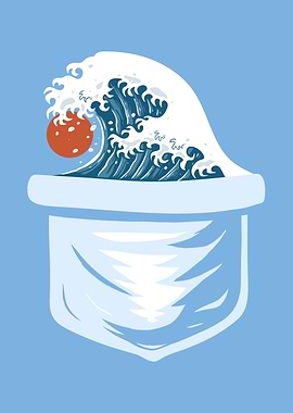 Wave in Pocket Illustration