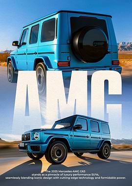 Blue Mercedes-AMG G63 SUV