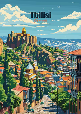 Tbilisi, Georgia Travel Poster