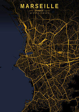 Marseille Golden City Map