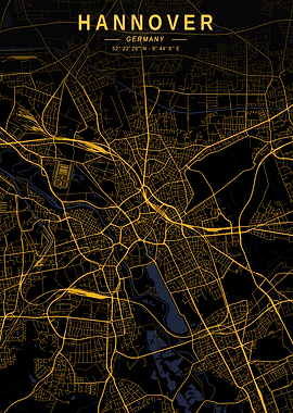 Hannover Golden City Map