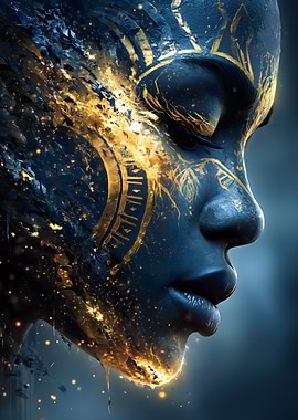 Golden Patterned Face