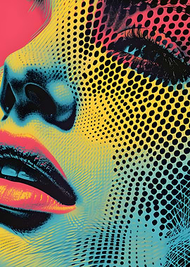Pop Art Woman's Face