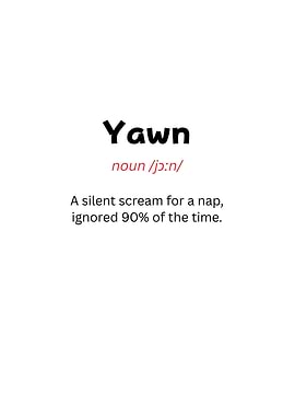 Yawn Definition Text Art