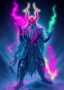 Horned Wizard Lightning Powers