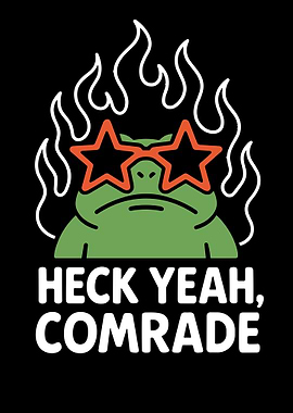 Cool Frog with Star Sunglasses