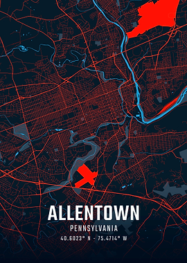 Allentown Pennsylvania City Map