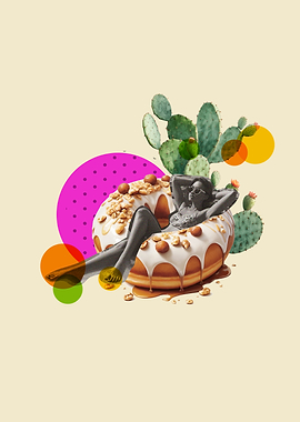 Donut Pool Day Collage