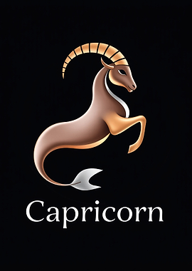 Capricorn Zodiac Sign Illustration