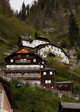 Hallstatt Village on Mountain Slope