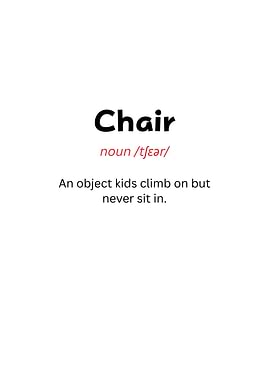 Funny Definition of Chair