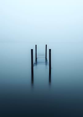 Into the Stillness – Minimal Dock Over Water