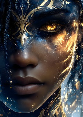 Golden Eye Woman Portrait