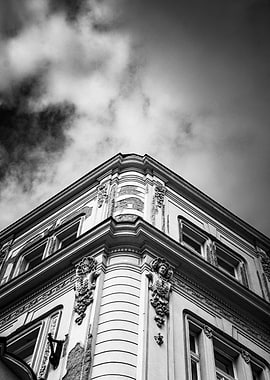 Black and White Building Corner