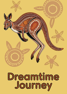 Dreamtime Journey Kangaroo Art