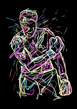 Abstract Boxer Illustration