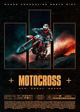Motocross Adrenaline Dirt Bike Poster