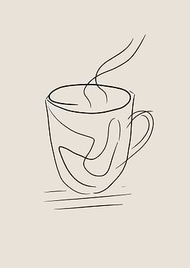Coffee Cup Line Art