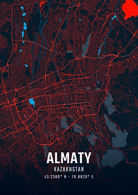 Almaty Kazakhstan City Map