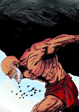 Sisyphus Carrying Boulder