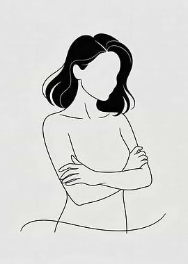 Female Character Line Art Style